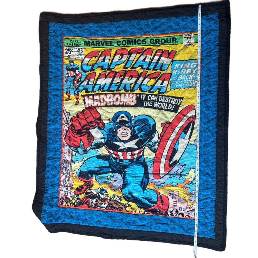 Unbranded Vintage Kids Captain America Comic One Size Quilt - Picture 4 of 6